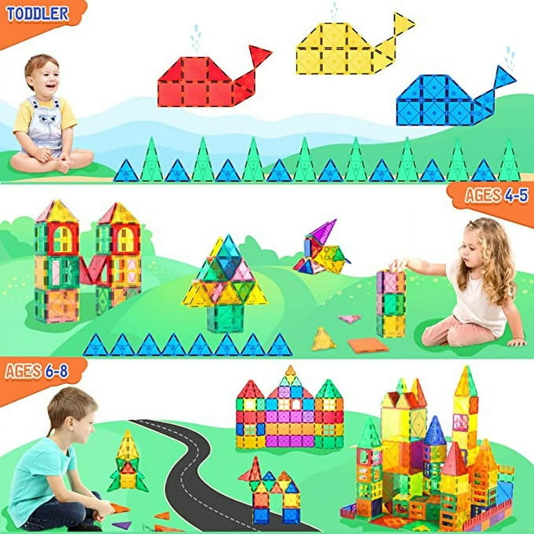Hiwawind Toddler Toys Magnetic Building Blocks for Toddlers 3-5 Water  Marbling Paint Art Kit - Girls Toys Age 6-8 8-10 Years Old, Crafts for  Girls