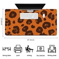 thumbnail image 5 of Long Mouse Pads for Desk,Orange and Brown Of Leopard Print Desk Mats on Top Of Desks, Desk Mouse Pad Extra Large with 3mm Non-Slip Base and Stitched Edge for Gaming,Office,Work,Home 47.3"x23.6", 5 of 6