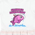 thumbnail image 4 of Inktastic Grandpa's Fishing Buddy (pink) Girls Toddler Dress, 4 of 5