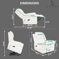 thumbnail image 2 of Tatiana Oversized Air Leather Power Lift Recliner Chair with Footrest. Reclining Chair with Remote Control, Premium Studded, 2 of 11