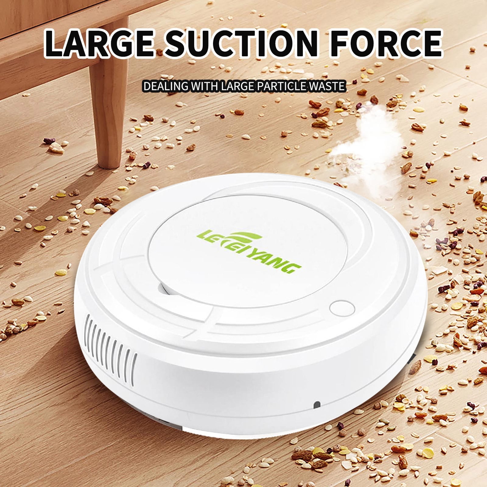 Robot Vacuum Cleaner, Smart Robotic Sweeper for Hardwood Floors & Carpets, Automatic Pet Hair Pickup, Thin Design for Under Furniture, USB Charging, Home Office Cleaning Device