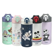 Zak Designs 14 oz Kids Water Bottle Stainless Steel Disney Mickey Mouse Vacuum Insulated for Cold Drinks Indoor Outdoor
