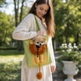 thumbnail image 4 of Lion Shaped Pet Carrier Tote Bag, 17.32 x 15.75 Inch Canvas Shoulder Bag with Head Hole and Adjustable Drawstring, Portable Pet Carrier for Small Dogs and Cats, 4 of 4