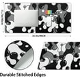 thumbnail image 2 of aportt Black White Grey Mouse Pad XXL Anime Cool Geometric Japanese Extended Desk Mat 90X40 CM Non-Slip Rubber Base Stitched Edge Large Mousepad for Gaming Laptop Computer Desktop 35.4×15.7 Inch, 2 of 6
