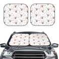 thumbnail image 2 of Balery 2 Piece Heart Panda Car Windshield Sun Shade|Foldable Front Windshield Shade for Car Front Window for Most Sedans SUV Truck-Medium, 2 of 7