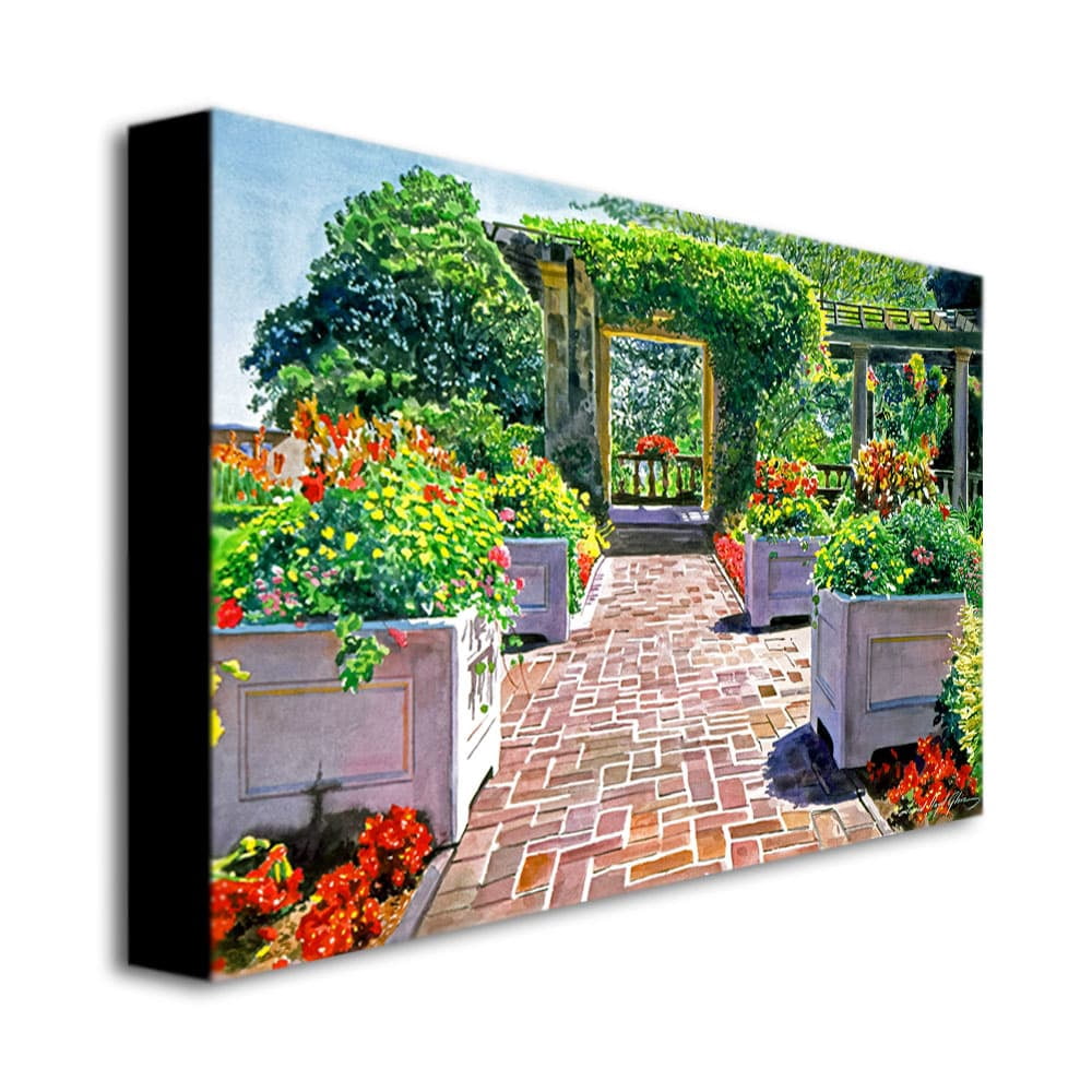 Trademark Art "The Beautiful Italian Garden" Canvas Wall Art by David Lloyd Glover