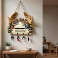 thumbnail image 4 of HHGBAD Disciples Wooden Religious Key Rack, Wall Art with Hand-Shaped Accents, Functional Key Holder with Hooks, Inspirational Home Decor for Entryway, Welcoming Message, 4 of 4