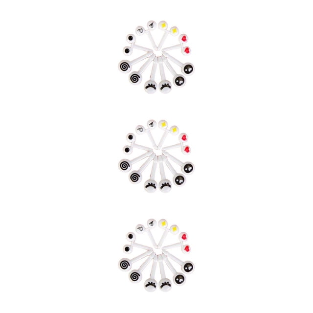 VONKY 10 Pieces Fruit Toothpick Cartoon Big Eye Pick Decoration Kitchen Party Big eye 3Set