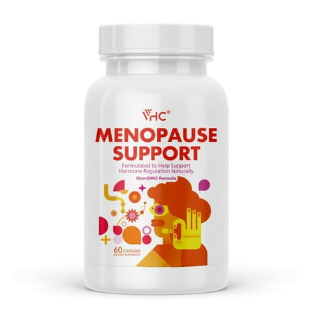 VHC Menopause Support Supplement with Soy Isoflavones & Black Cohosh Hormone Balance, Hot Flash Relief, Night Sweats Dong Quai, Red Clover, Chasteberry 30-Day Supply