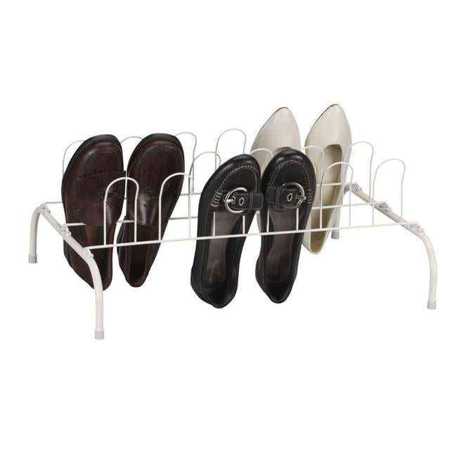 9Pair White Wire Shoe Rack White finish