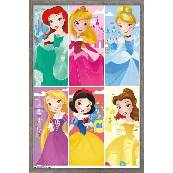 Disney Princess - Kingdom Wall Poster, 22.375" x 34", Framed