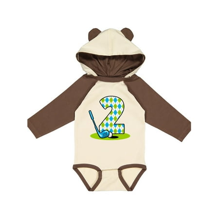 

Inktastic Argyle Golf 2nd Birthday Gift Baby Boy Long Sleeve Bodysuit