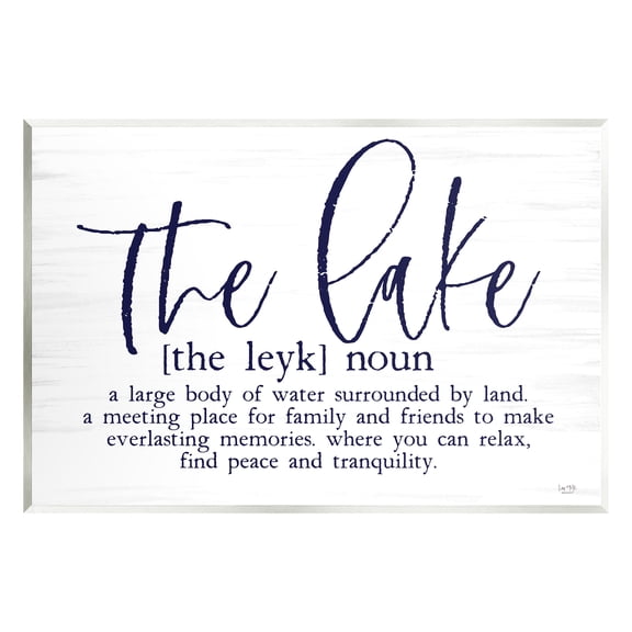 Stupell The Lake Definition Family Phrase Landscape Painting Wall Plaque Unframed Art Print Wall Art