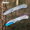 thumbnail image 6 of Dispatch 4PCS 4.5” Folding Pocket Knife with Aluminum Handle and Clip, 3Cr Brushed Finish blade(Rainbow & Silver), 6 of 6