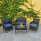 thumbnail image 5 of Ilios Innova | Sala de Jardín para Exterior 4 Piezas, Set de Muebles para Terraza y Patio con Textura tipo Ratán, Incluye Mesa de Centro con Cristal Templado y Cojines Grises, 5 of 9