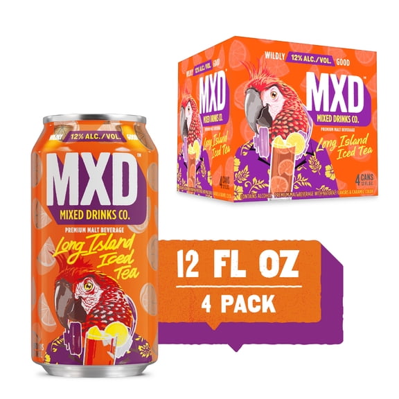 MXD Drinks Co. Long Island Iced Tea, 4 Pack, 12 fl oz Cans, 12% ABV