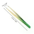 thumbnail image 2 of Unique Bargains 1 Pc Ice Flower Pointed Edge Eyebrow Tweezer for Bathroom Travel Hotel Yellow Stainless Steel, 2 of 4