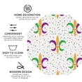 thumbnail image 3 of Honeii Mardi Gras Carnival1 print Leather Coaster Set of 4, ideal for safeguarding your furniture from drinks spills and effortless cleanup-Octagon, 3 of 6