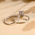 thumbnail image 6 of Hitanshu Jewels Cubic Zirconia 14K White Gold Plated Wedding Set Ring For His & Her, 6 of 6