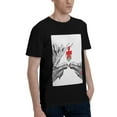 thumbnail image 2 of Bingfone Moose Kissing Under Mistletoe Men'S Loose Fit Short-Sleeve Pocket T-Shirt, 2 of 7