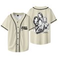 thumbnail image 4 of Kpop ITZY Né pour Tre Tour Photo Merch Veste de Baseball T-Shirts Femmes Hommes Mode Col en V Manches Courtes,G,style 5, 4 of 5