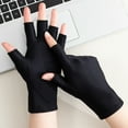 thumbnail image 3 of Mdesiwst 1 Pair Nail Art Gloves Effective Blocking Finger Protection Half Fingers Breathable Cooling Anti-UV Thin Riding Cycling Sunshade Gloves Nail Beauty Supplies, 3 of 7