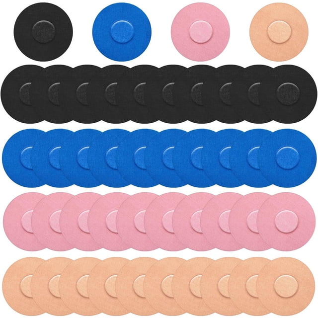 40 Packs Freestyle 2/3 Sensor Libre Covers Waterproof Adhesive Patches Tape Sensor Protection for Swimming Sports,Pink+Blue+Black