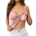 thumbnail image 2 of Summer Savings Clearance LINGLANG Womens Tank Tops Tank Top With Built In Bra Shelf Bra Camisoles Adjust Spaghetti Strap Basic Casual Comfy Yoga Workout Padded Tank Shirts Sleeveless Workout Top, 2 of 6