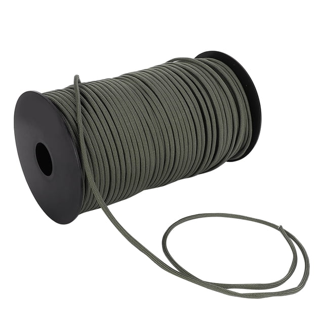 Parachute Cord, 100m/328.08ft Length Polyester Polypropylene Material High Abrasion Resistance Light Weight Easy Cleaning Outdoor Rope For Hiking