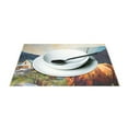 thumbnail image 3 of Cow Stone Grass Houses 12×18 inch Placemats Heat Resistant Washable Foldable Rectangular Placemats Set Decoration Indoor Outdoor for Kitchen Dining Table 4PCs, 3 of 8