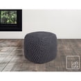 thumbnail image 4 of Loft Lyfe Pouf en Coton Yousuf, Gris Foncé, 4 of 6