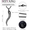 thumbnail image 2 of CACA LADY Italian Horn Necklace 925 Sterling Silver Italian Amulet Pendant Italian Amulet Gift for Men Women (with Gift Box), 2 of 5