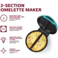 thumbnail image 3 of Holstein Housewares Machine à Omelette, Turquoise/acier Inoxydable, 3 of 5