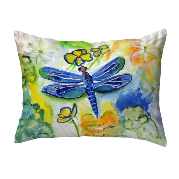 Betsy Drake Interiors DragonFly's Garden Small No-Cord Pillow 11x14