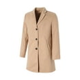 thumbnail image 2 of TheFound Men Wool Coat Winter Trench Coat Outwear Overcoat Long Sleeve Button Up Jacket, 2 of 9