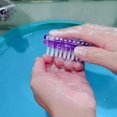 thumbnail image 5 of Cepillo de limpieza de uñas de dos caras, cepillo de mano para fregar uñas, cerdas suaves y rígidas, para hombres, mujeres y niños, 4 piezas, transparente, multicolor, 5 of 5