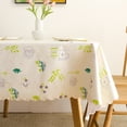 thumbnail image 3 of HYDTMS Nappe Rectangulaire Imperméable en PVC, Résistante à l'Huile et aux Déversements, Nappe Lavable d'Un Coup pour Table à Manger, Buffets, Fêtes et Camping, 3 of 5