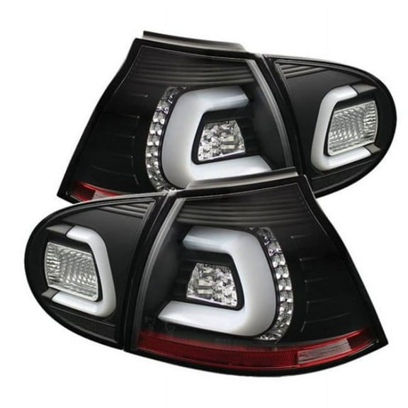 LED Turn Signal Tail Lights for 2006-2009 Volkswagen Golf V, Black