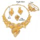 thumbnail image 4 of Conjuntos de joyas de color dorado con pulsera de aretes de oro y adorno de cristal para accesorios de banquete de boda, 4 of 4