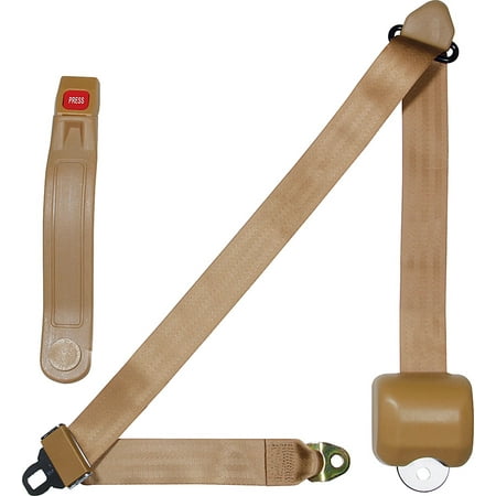 - Allstar Performance Lap/Shoulder Seat Belt Push Button Buckle Tan P/N 98118