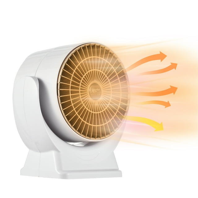 Calentador de ventilador Calentador eléctrico de 800 W Calentador de espacio de escritorio con ahorro de energía Función de circulación de aire Sobrecalentamiento e inclinación