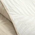 thumbnail image 3 of Isla Embroidered Leaf Reversible Cotton Quilt Neutral/White 3Pc Set King/Cal King, 3 of 6