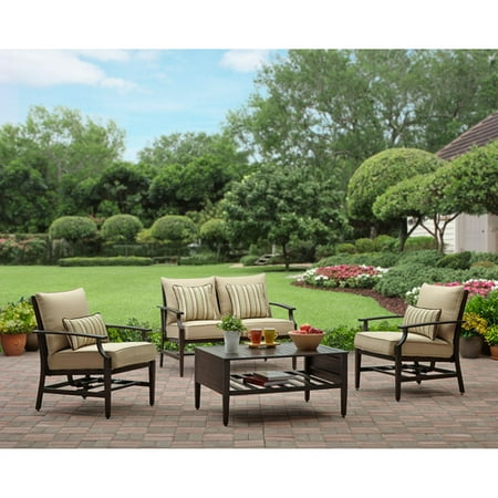 Better Homes And Gardens Shutter 4 Piece Patio Conversation Set Shutter 4 Piece Patio Conversation Set