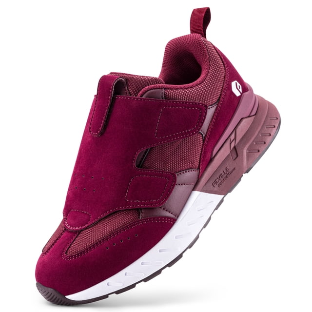FitVille Zapatos para caminar de pie ancho para mujer, zapatos deportivos ajustables, fáciles de poner y quitar para pies anchos, zapatillas ligeras
