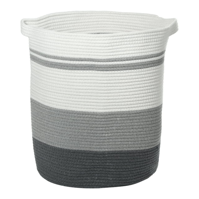 Canasta de Ropa Hamper Alta Canasta Tejida para Dormitorio, Guardería de Bebés, Canasta de Ropa para Niños Color Gris-78L