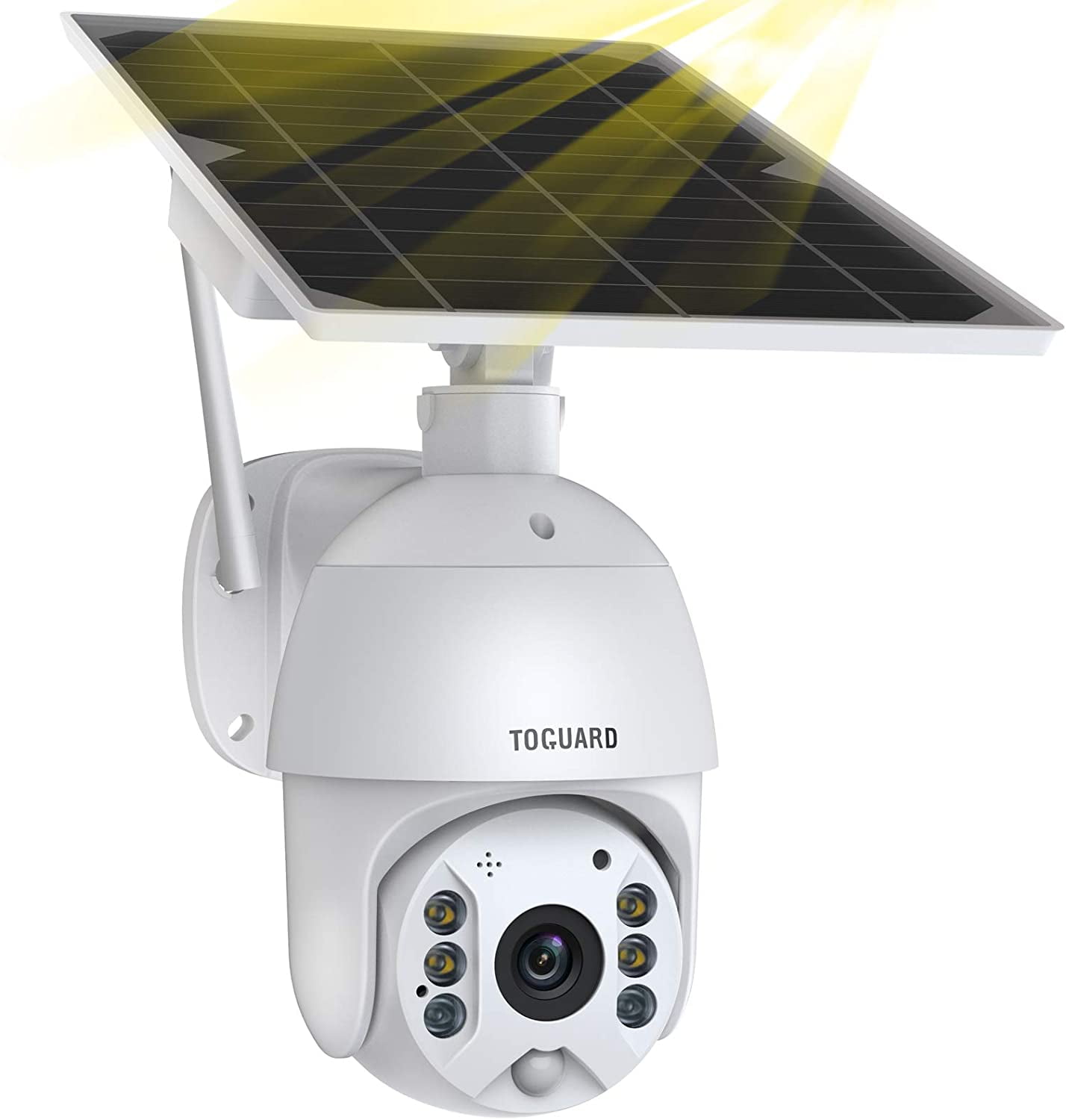 Wgthhk Security Camera Outdoor Wireless WiFi Solar Powered Battery PTZ