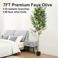 thumbnail image 5 of 7ft Premium Artificial Olive Tree, Large Lifelike Faux Olive Tree for Office and Home Decor, 5 of 8