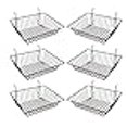 thumbnail image 3 of Only Garment Racks 5612BLACK (6) Only Garment Racks - Set of (6) Baskets Designed for Gridwall, Slatwall and Pegboard - Black Finish - Dimensions: 12"L X 12"D X 4"H - Lot of 6 Baskets, 3 of 4