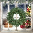 thumbnail image 2 of Guvpev 24" Norfolk Pine Christmas Wreaths for Front Door, Real Touch Greenery Pine Wreath with Red Berries, Artificial Xmas Door Wreath for Walls Windows Porches Farmhouse Indoor Outdoor Home Decor, 2 of 15