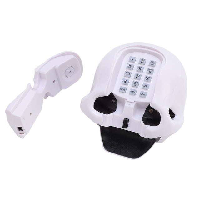 Teléfono De Línea Fija De Calavera, Teléfono Con Cable De Calavera, Diseño Único Hd Sound Multifuncional Con Marcación De Desconexión Ráspida Redialing Para La Decoración